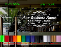 CUSTOM TEXT Store Name Window Door Decal Sign